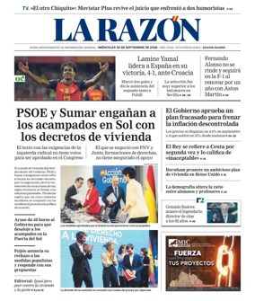 Cover of La Razon (Madrid)