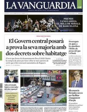 Cover of La Vanguardia (Catalonia - 1st edition)