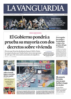 Cover of La Vanguardia