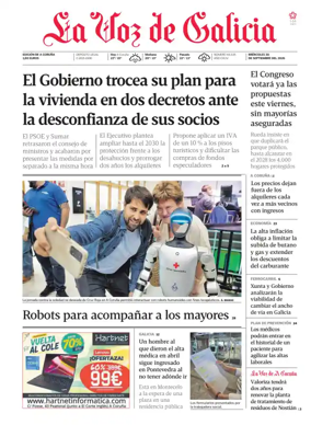 Cover of La Voz de Galicia (A Coruna)