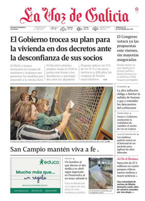 Cover of La Voz de Galicia (Barbanza)