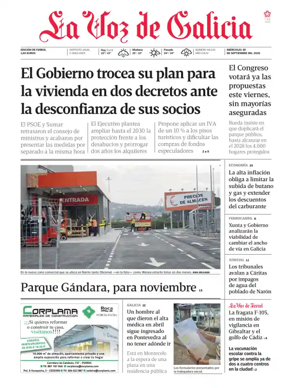 Cover of La Voz de Galicia (Ferrol)