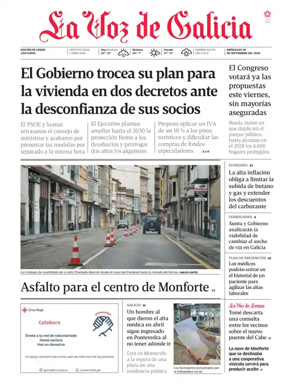 Cover of La Voz de Galicia (Monforte)