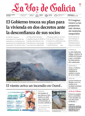 Cover of La Voz de Galicia (Viveiro)