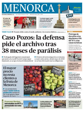 Cover of Menorca Diario Insular