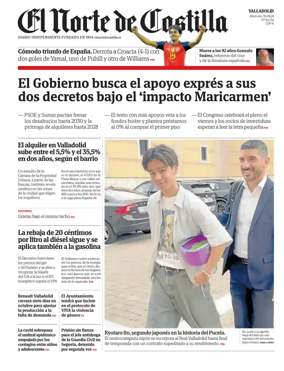 Cover of Norte de Castilla (Valladolid)