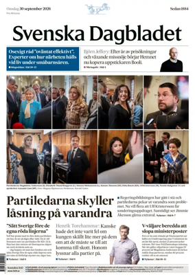 Cover of Svenska Dagbladet