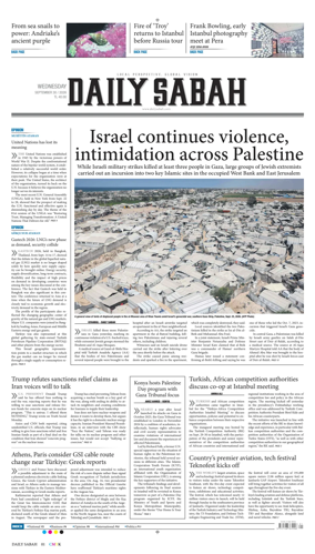 Cover of Daily Sabah (Turkey)