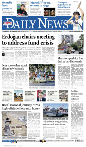 Cover of Hurriyet Daily News & Economic Review