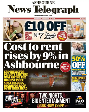 Cover of Ashbourne News Telegraph