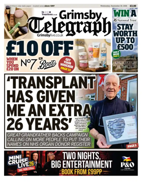 Cover of Grimsby Telegraph
