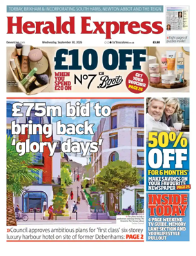 Cover of Herald Express (Torbay Brixham & South Hams Edition)