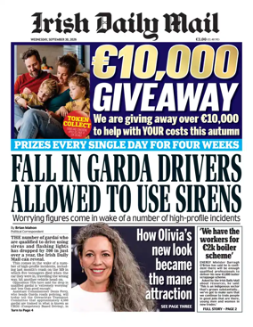 Cover of Irish Daily Mail