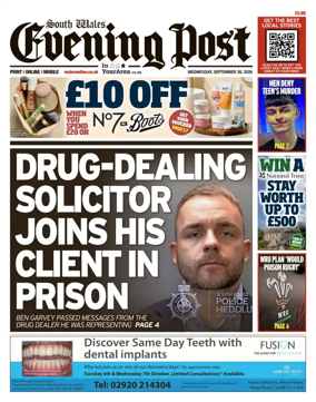 Cover of South Wales Evening Post