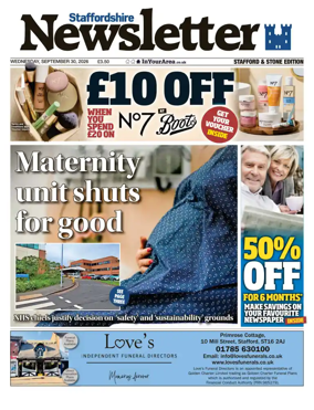 Cover of Staffordshire Newsletter