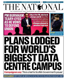 Cover of The National (Scotland)