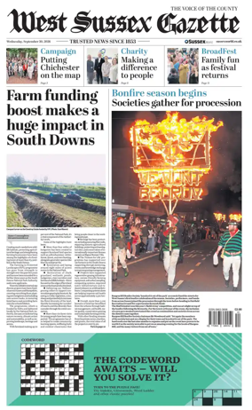 Cover of West Sussex Gazette