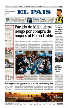 Cover of El Pais (Uruguay)