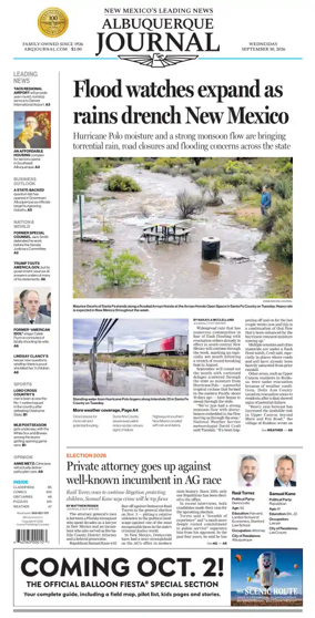Cover of Albuquerque Journal