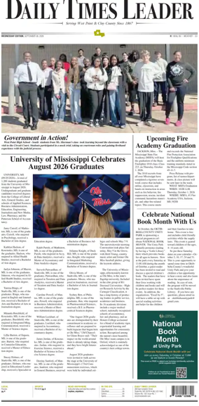 Cover of Daily Times Leader