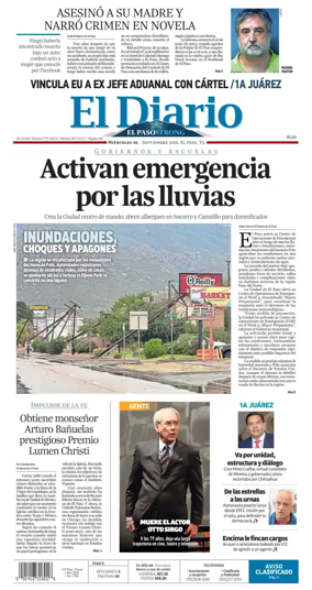 Cover of El Diario de El Paso
