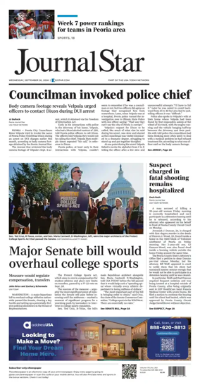Cover of Journal Star (Peoria)