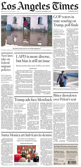Cover of Los Angeles Times