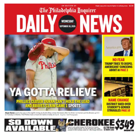Cover of Philadelphia Daily News