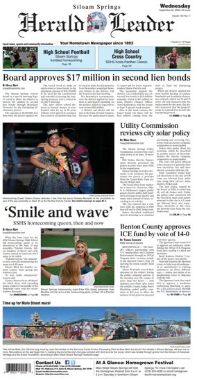 Cover of Siloam Springs Herald Leader