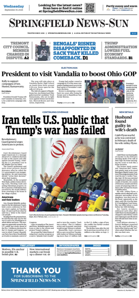 Cover of Springfield News-Sun