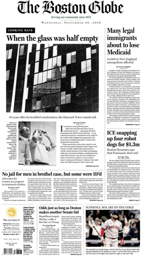 Cover of The Boston Globe