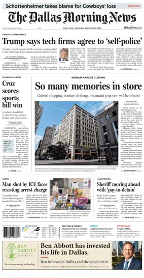 Cover of The Dallas Morning News