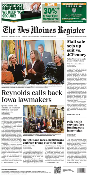 Cover of The Des Moines Register