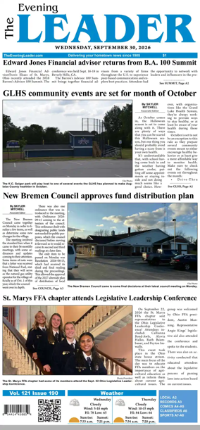 Cover of The Evening Leader