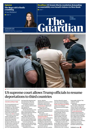 Cover of The Guardian (USA)