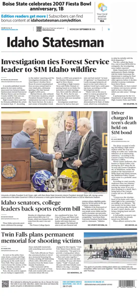 Cover of The Idaho Statesman