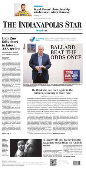 Cover of The Indianapolis Star
