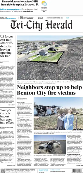 Cover of Tri-City Herald