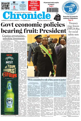 Cover of Chronicle (Zimbabwe)