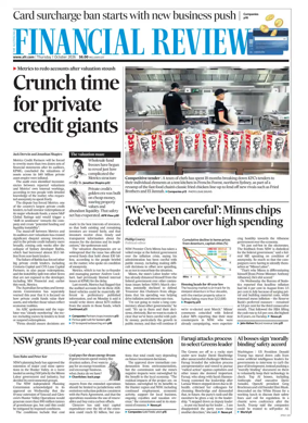 Cover of The Australian Financial Review