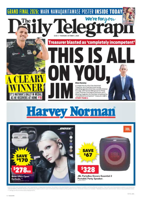 Cover of The Daily Telegraph (Sydney)