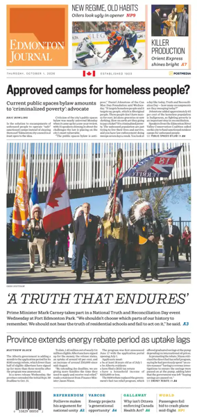 Cover of Edmonton Journal
