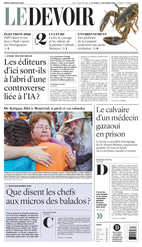 Cover of Le Devoir