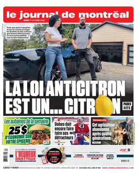 Cover of Le Journal de Montreal