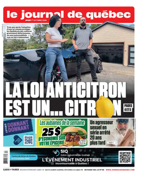 Cover of Le Journal de Quebec