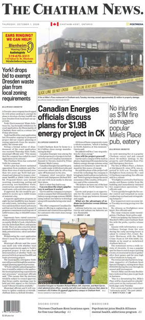 Cover of The Chatham Daily News