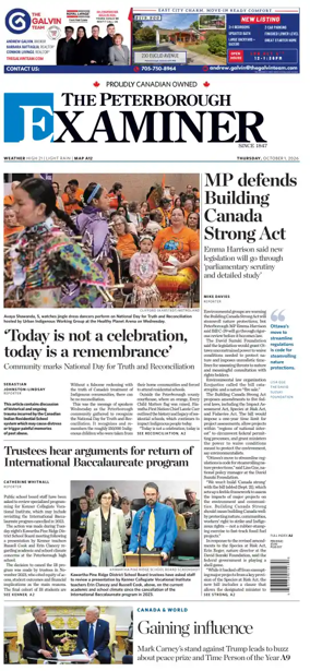 Cover of The Peterborough Examiner