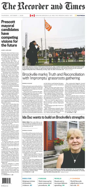 Cover of The Recorder & Times (Brockville)