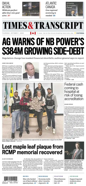 Cover of Times & Transcript