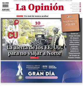 Cover of La Opinion